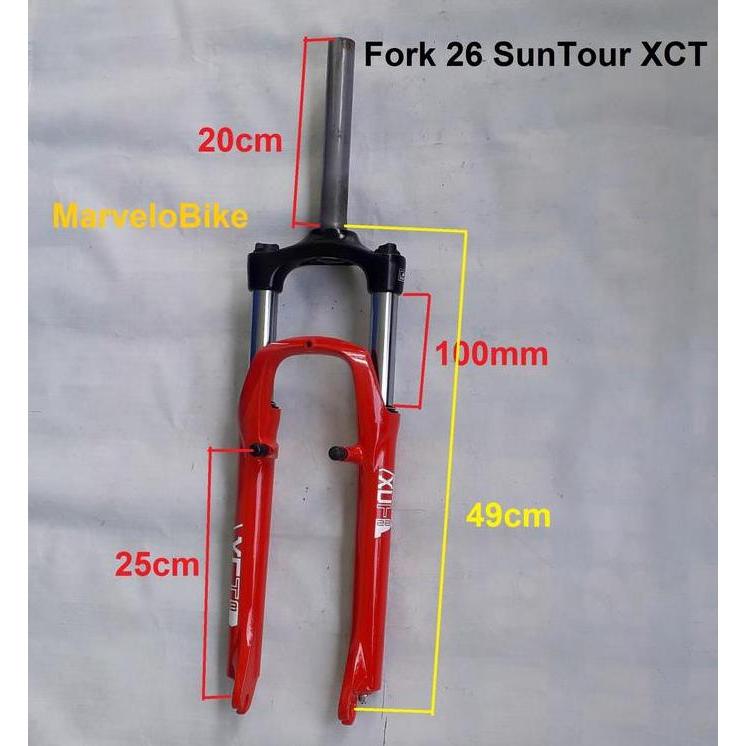 Promo Fork Sepeda 26 MTB SunTour XCT Suspension COD