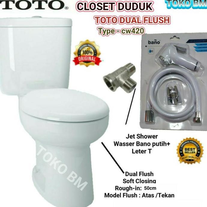 Promo closet duduk toto cw420j/toto cw420j white two piece closet-jrak as 50 COD