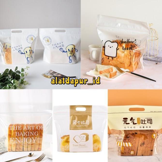 New- 10pcs plastik roti tawar tebal ziplock kantong plastik roti tawar