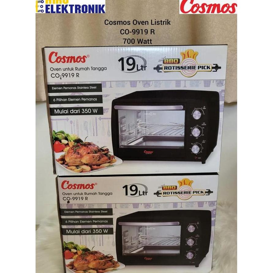 Oven Listrik Cosmos Co 9919 R Toaster Rotisserie 19 Liter Low Watt