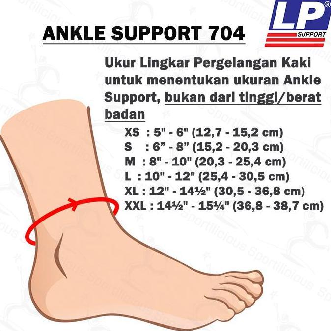 LP SUPPORT NEOPRENE ANKLE SUPPORT 704 HITAM DEKER TUMIT ORIGINAL [terbaik]