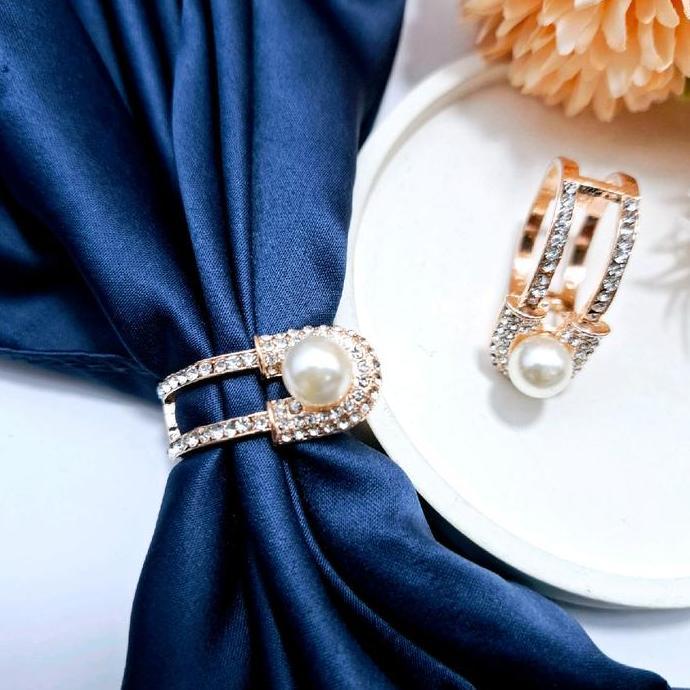 prasminah99 - bros ring cincin hijab syal segi empat muslim fashion mewah