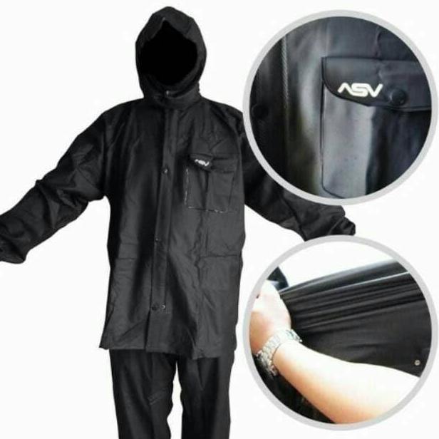 Asv Jas Hujan Dewasa | Black | Karet Grade A Original