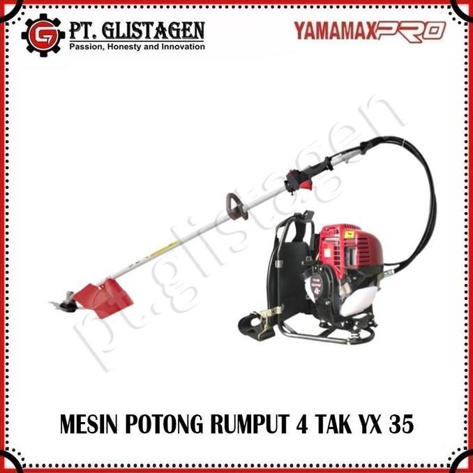Yamamax Pro Mesin Potong Rumput Gendong Brusch Cutter 4 Tak Bensin Yx 35 35.8Cc 1.3Hp Japan Technolo