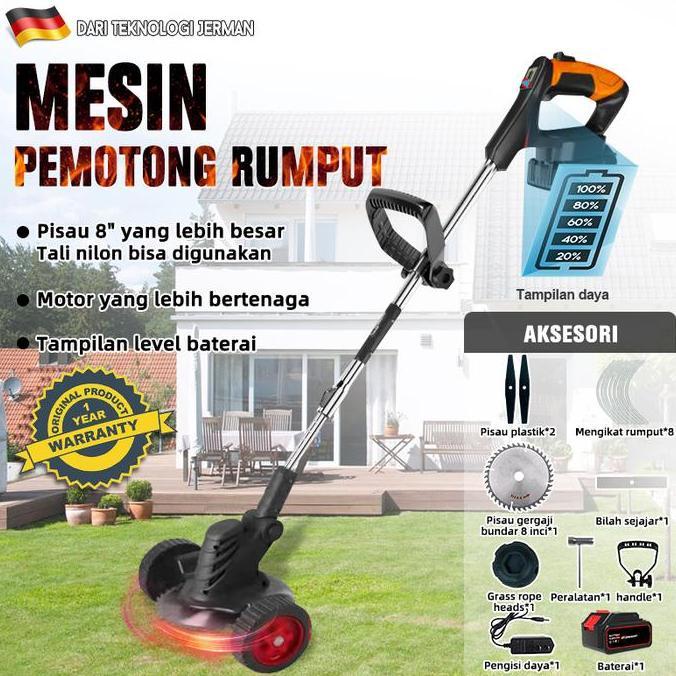 Mesin Potong Rumput Baterai 48V Mesin Pemotong Rumput Elektrik Taman