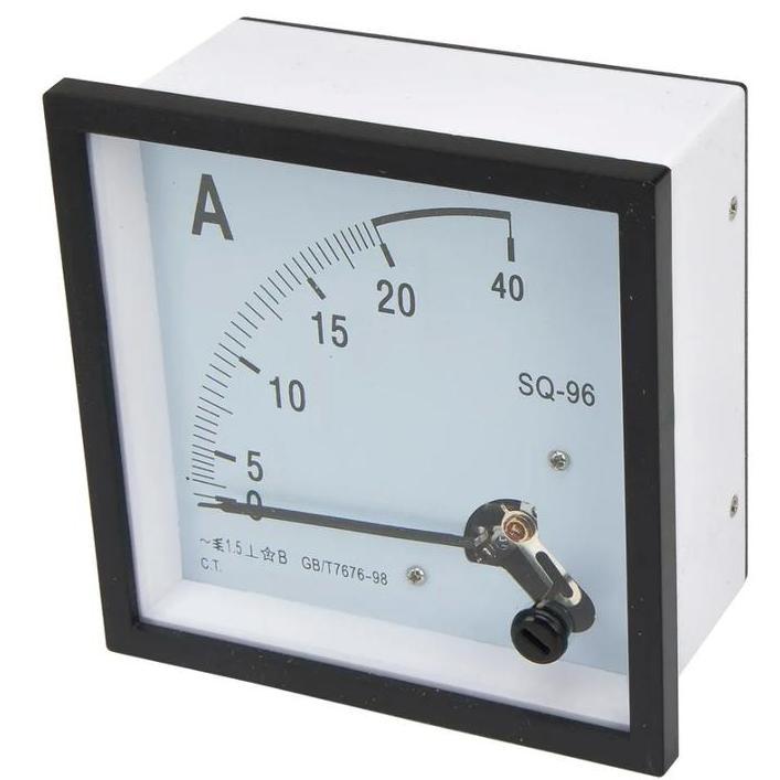 PANEL ampermeter amper meter analog jarum 96X96 96 x 96 via CT 50 75 100 150 200 250 300 400 500 600