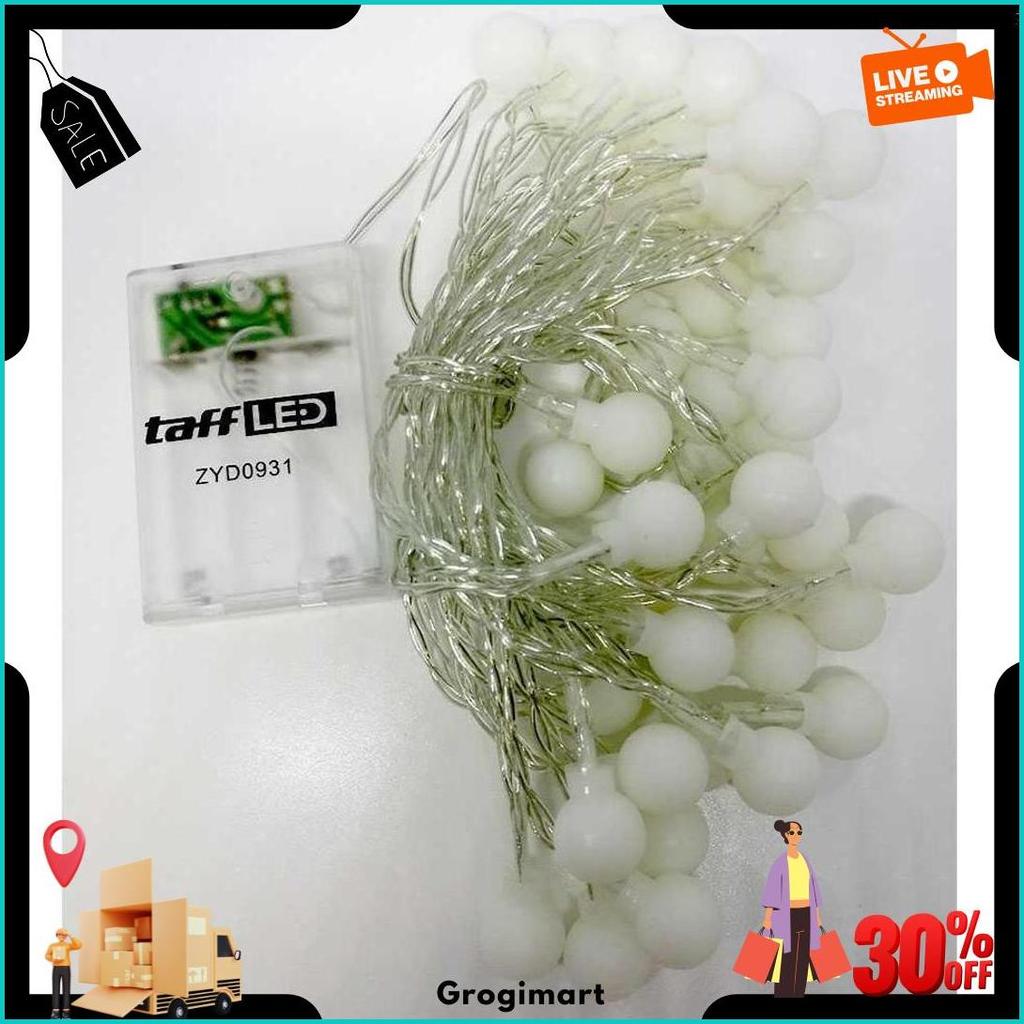 Lampu Hias Dekorasi Ruangan Kamar Tumblr Waterproof Sperical Light String Portable Bohlam Hiasan Nat