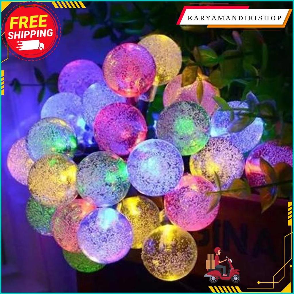 Crystal Lampu Natal Hias / Lampu Tumblr Led Rainbow Motif Bola Crystal/Lampu Dekorasi Terlaris