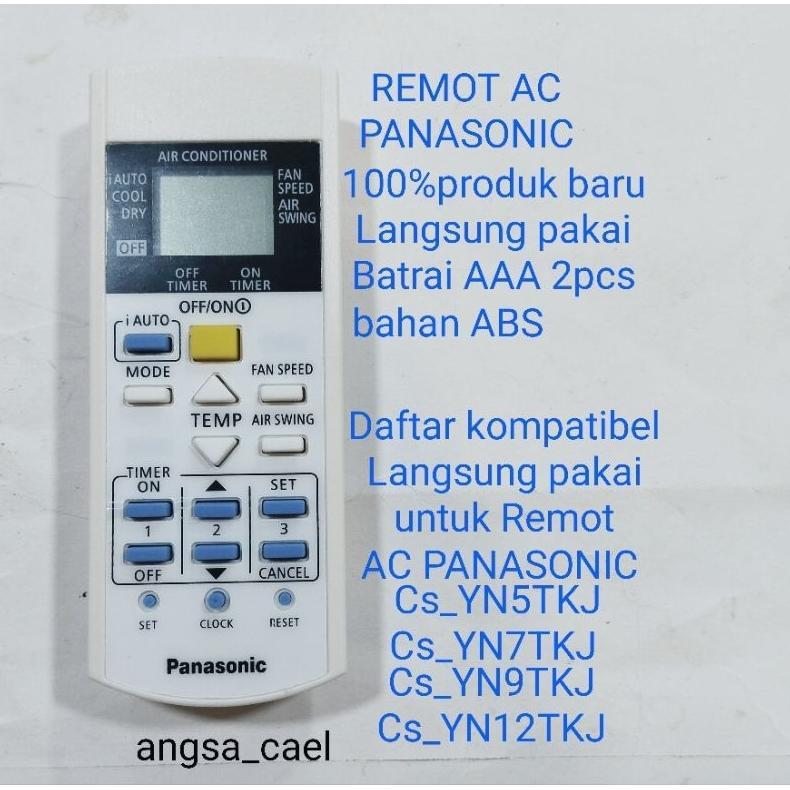 REMOT REMOT AC Panasonic terbaru CsYN5TKJ CsYN7TKJ CSYN9TKJ CsYN12TKJ