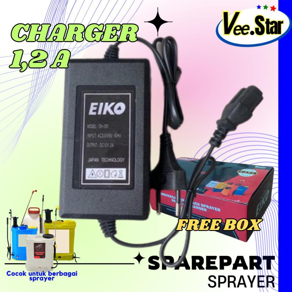 Promo Cod Ya Kak Charger Sprayer Elektrik 1.2A  12V / Cas Aki Sprayer Hama Elektrik  1.2A  Eiko ,,