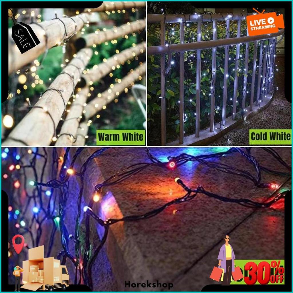 Anbolt Lampu Tumblr Lampu Hias Lampu Natal 10M/20M Warna Warni/ Kuning Lampu Kelap Kelip Anti Air Gr