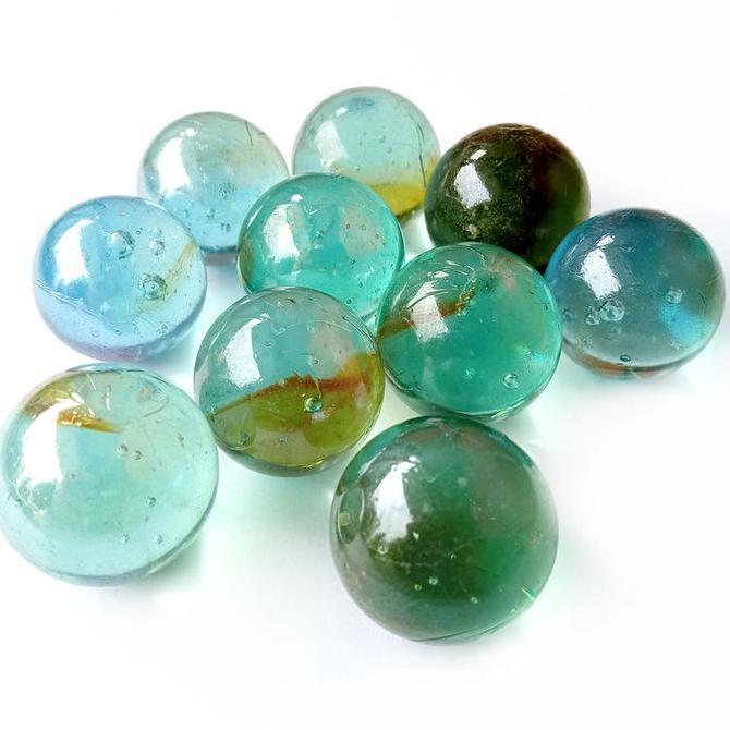 10 pcs Kelereng Kristal Ukuran Jumbo Mainan Jadul 90an Gundu Guli