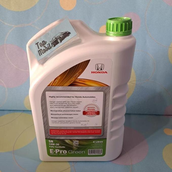 CHALK Oli mesin Honda E Pro Green 10W-30 SN Fully Synthetic 4 Liter ORIGINAL