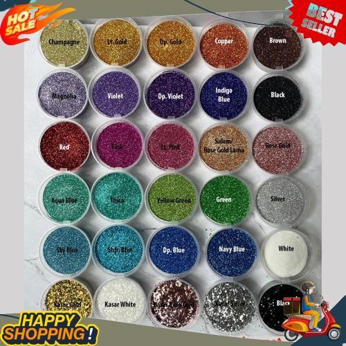 Hot Sale 100G Glitter Bubuk Powder Gliter Serbuk Glitter Bahan Henna, Slime, Nail Art, Resin