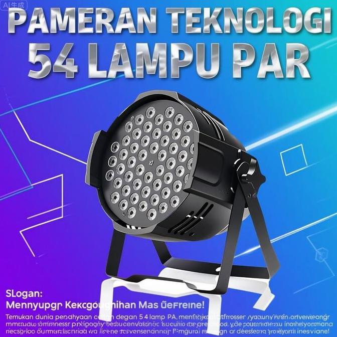 Lampu Par LED 54 Mata RGB Lampu Panggung untuk DJ, Pernikahan, Event, Konser, Live Musik, Lighting W