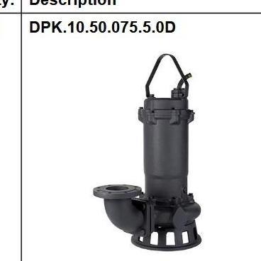 Grundfos pompa celup 2" 0.75kw 380v / DPK 10.50.075.5.OD SUBMERSIBLE SEWAGE WATER PUMP/POMPA LIMBAH-