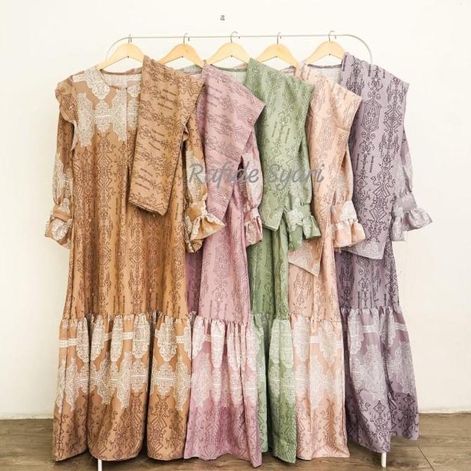 Gamis Set jilbab segi empat Terlaris