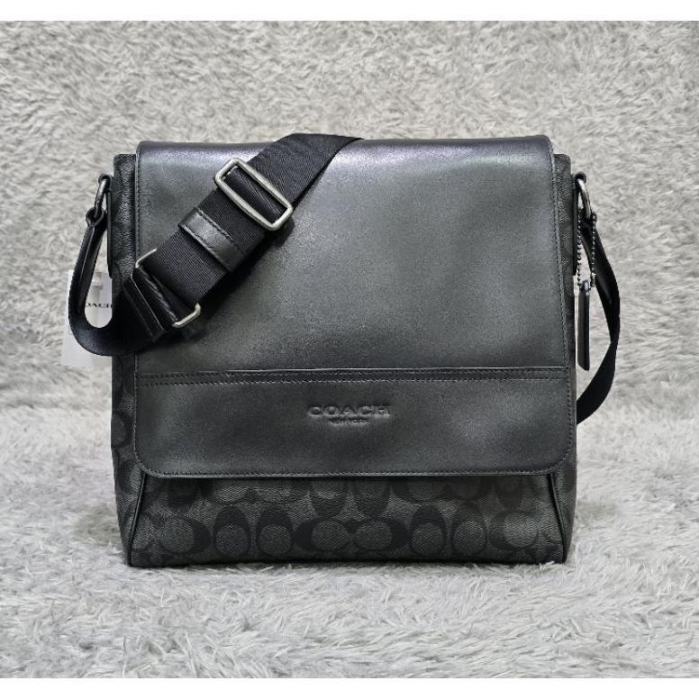 (100% Ori) Coach Houston Map Bag Tas Pria Kanvas