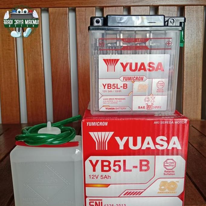 Aki Motor Vespa Corsa Matic, Yamaha Vega, Mio Sporty Yuasa YB5L-B Terlaris