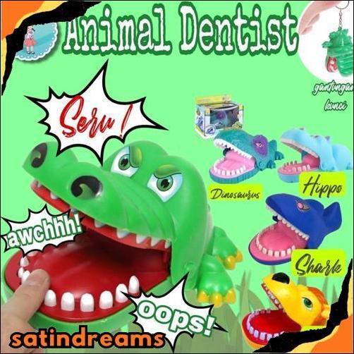 Harga Grosir Mainan Dentist Shark/Mainan Anak Gigit Jari Ikan Hiu/Permainan Gigi Buaya Crocodile Den