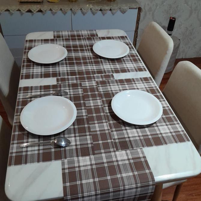 TERBARU - Table Runner Minimalis gold 30 x 270 cm -Taplak Meja Panjang