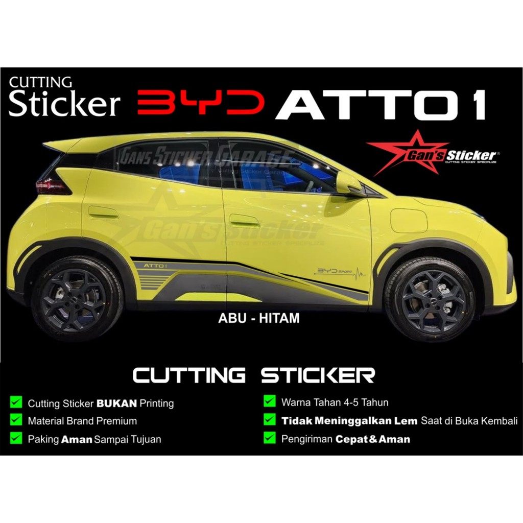 Sticker Pintu Mobil Listrik BYD Atto 1 Aksesoris Mobil Listrik BYD Atto 1