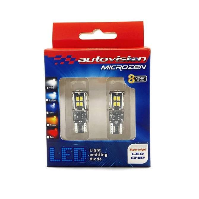 Lampu LED T10 Autovision Amber Bohlam T10 LED Canbus White Lampu Senja