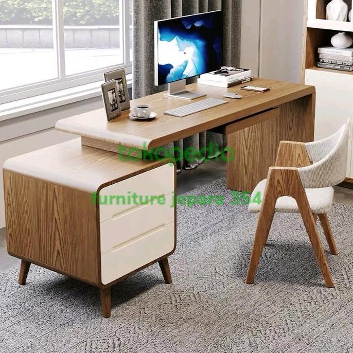 Terlaris Meja Belajar/Meja Kerja Kayu Jati Solid