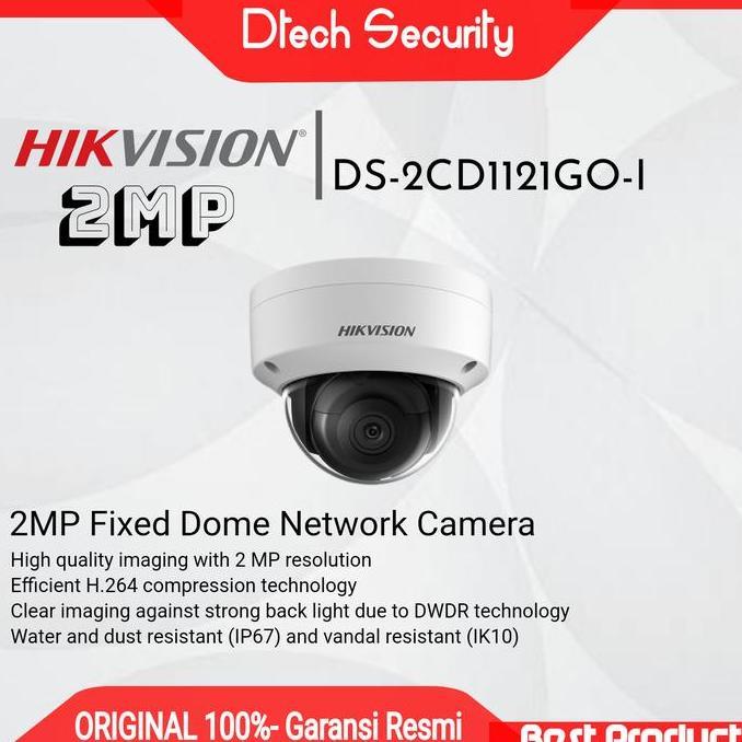 HIKVISION DS-2CD1121GO-I / CCTV INDOR IP CAMERA HIKVISION 2MP H265+