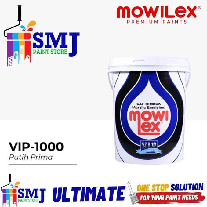 HARGA DISC - Cat Tembok Interior MOWILEX VIP Warna Putih Prima E1000 2,5L