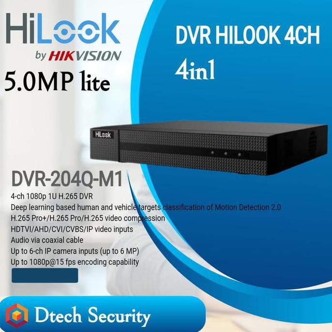 TERBARU - DVR HILOOK 4CH DVR-204Q-M1/HILOOK DVR RESOLUSI UP TO 5MP