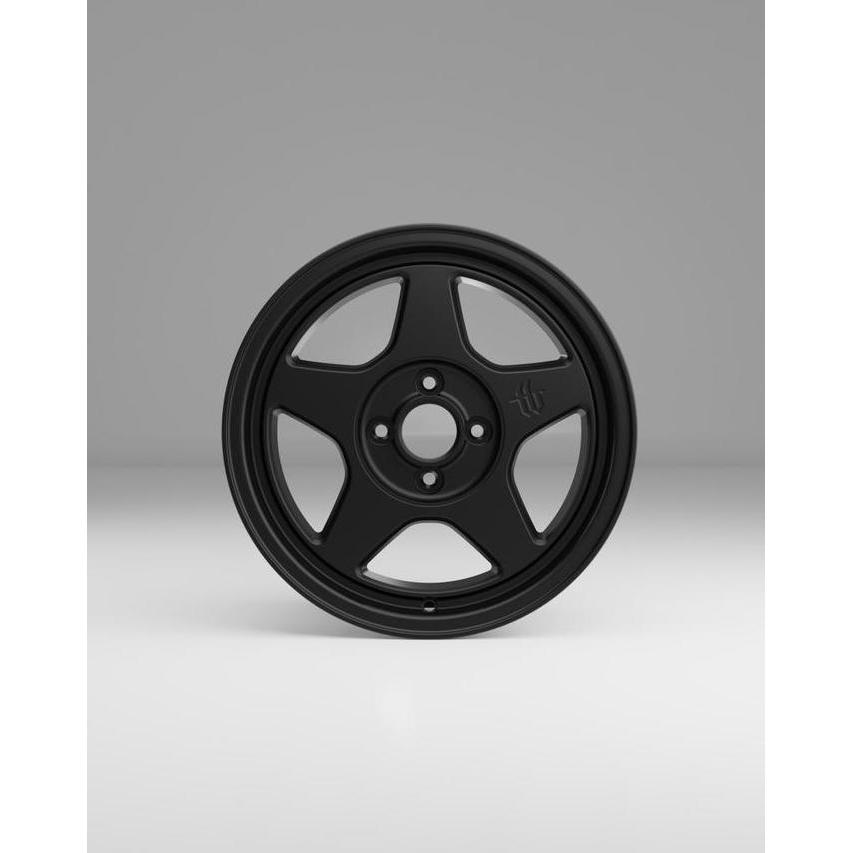 VELG MOBIL TURBO BASTARD 16X7.0 4X100 ET.38 73.1 BLACK ORIGINAL DAN TERPERCAYA