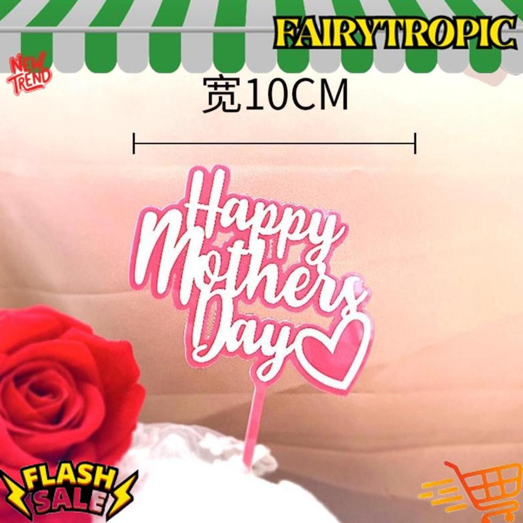 Viral Topper Happy Mother'S Day Hiasan Kue Hari Ibu Mother Day Untuk Mama Ibu Mom