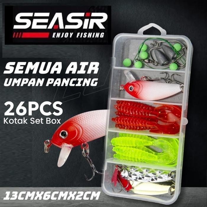 Seasir Lure Minow 26Pcs 4.3G / 5.2Cm Umpan Pancing Casting Ultralight Combo Soft Lure 1 Set Aksesori