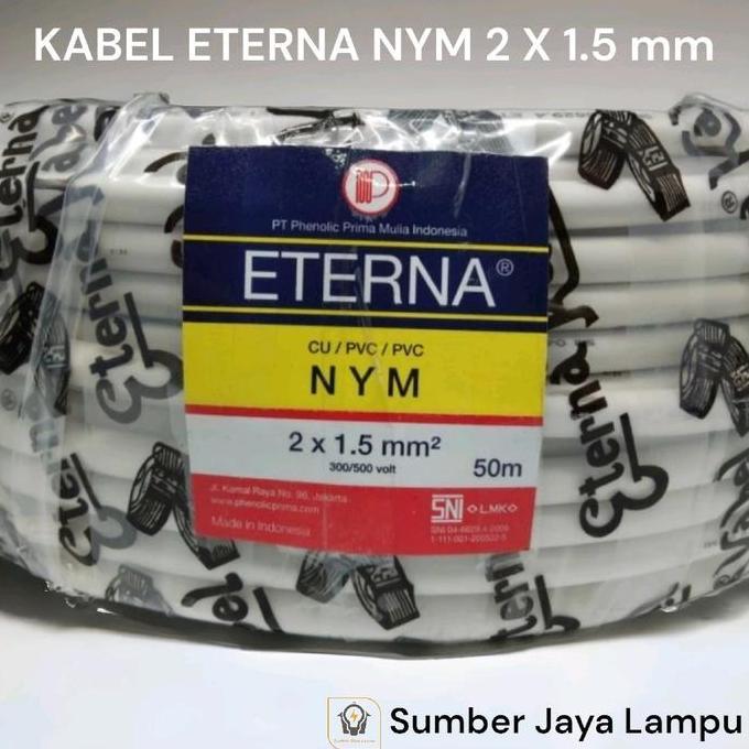 Kabel Eterna 2 X 1.5 Per-Roll Kabellistrik