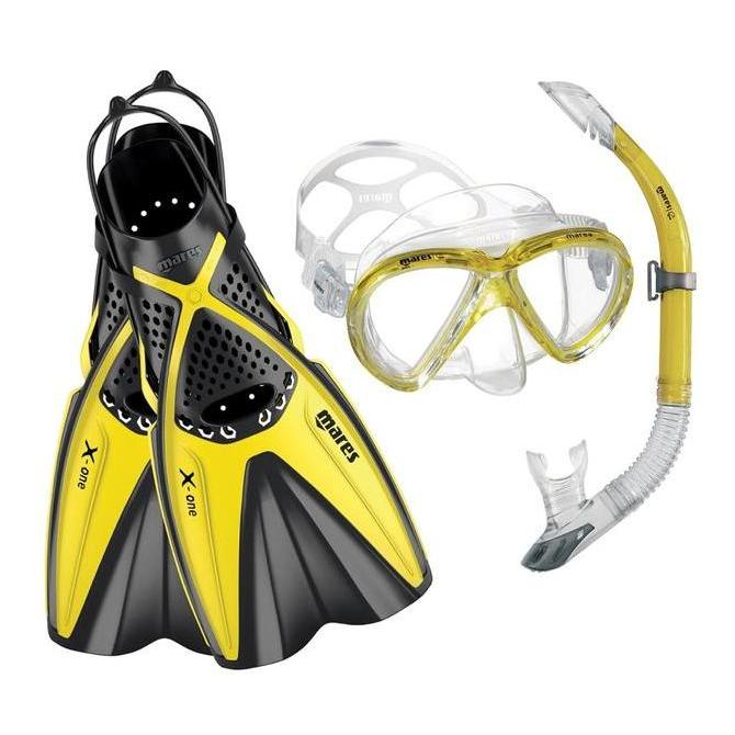 Terjangkau Set Snorkeling Mares Marea Fins X-One Mask Snorkel Fin Selam Diving