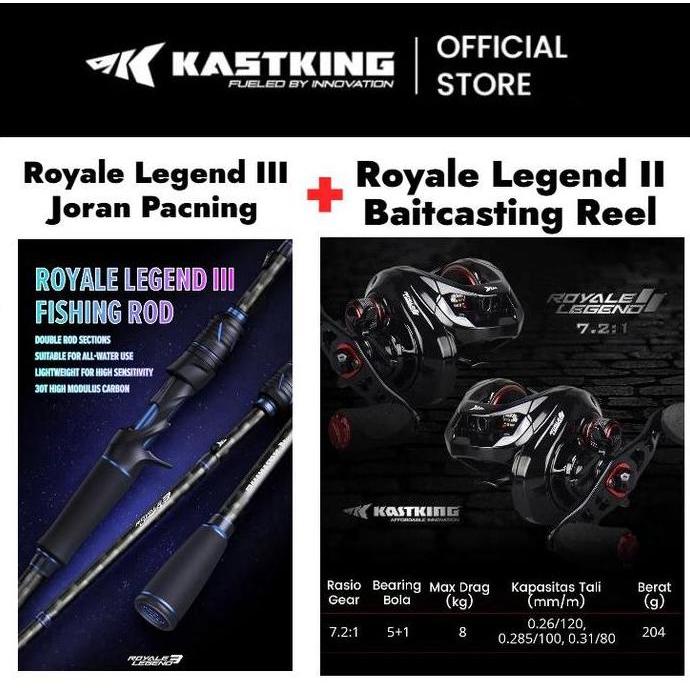 [OFFICIAL] KASTKING Reel+Joran Pancing 1 SET=Joran 1.8M 1.9M + Baitcasting Reel Umpan joran baitcast
