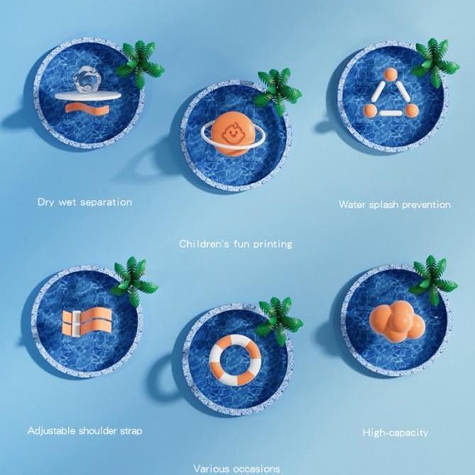 Spesial Tas Anti Air Anak Dry Bag Anak Tas Serut Waterproof Tas Berenang Anak