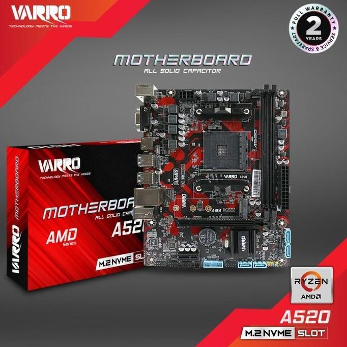 Mobo Motherboard Varro A520 Amd Am4 Series Ddr4