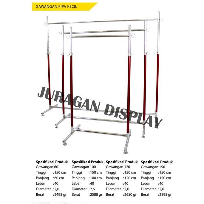 Gawang Mati Baju / Gantungan Baju- Roda Besi