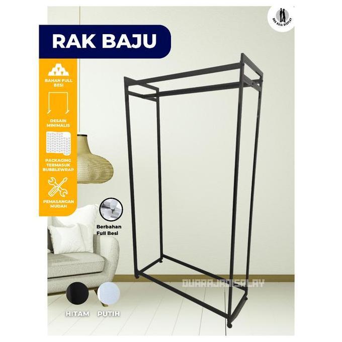 Drj - Gawang Baju Rak Gantungan Baju Full Kotak Gamis - Gawang Baju Besi - Rak Baju Besi - Gamis - G