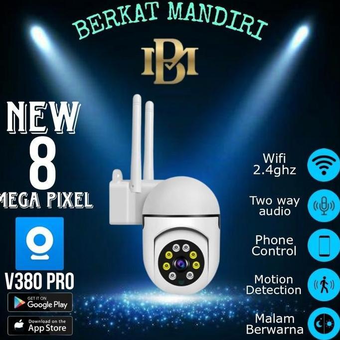 Ip Camera Cctv Outdoor Cctv Wifi 360 Ptz Pan Tilt 8 Mp V380 Pro