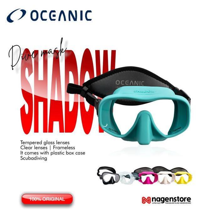 Spesial Oceanic Shadow Mask Frameless Diving Mask Dive Scuba Masker