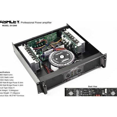 Power Amplifier Ashley Ev 2800 / Ev2800 Original Class H Kualitas Terbaik Harga Termurah