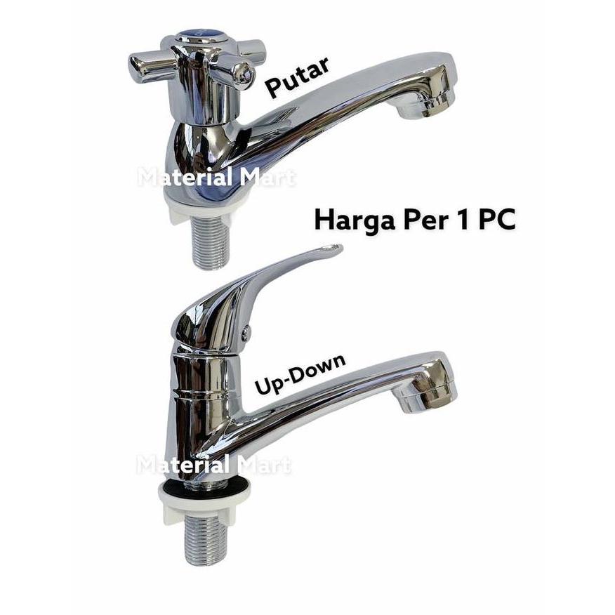 Keran Wastafel Onda Asli | Kran Air Up Down 1/2" | Kran Onda Putar Baru