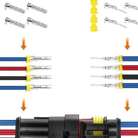780PCS/SET SOKET KONEKTOR KABEL ANTI AIR 1P-6P SOCKET CONNECTOR