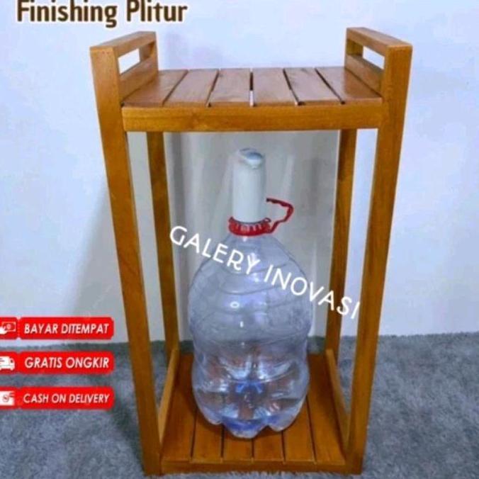 RAK RICE COOKER DAN GALON SERBAGUNA Kayu WAR