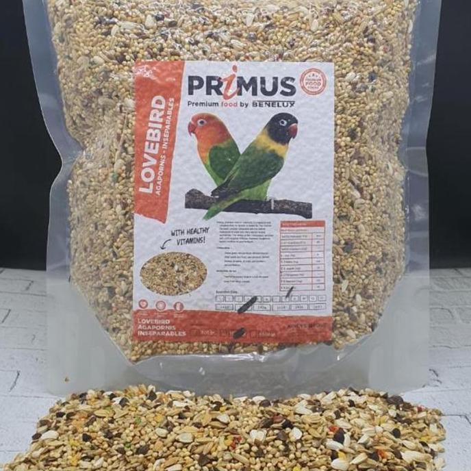 BENELUX - PRIMUS LOVEBIRD 1 KG MAKANAN LOVEBIRD IMPORT BELGIA Pakan LB
