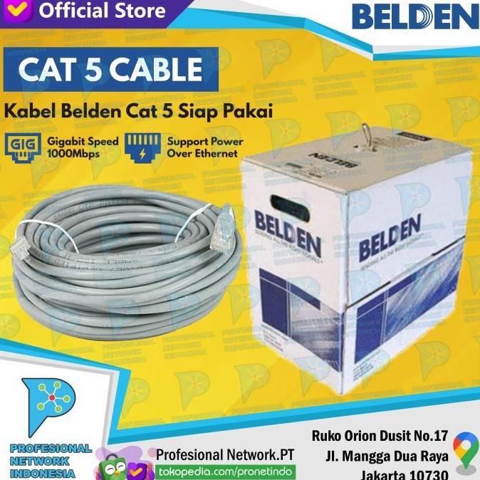 Kabel BELDEN CAT5 50 Meter Siap Pakai / Kabel LAN 50Meter