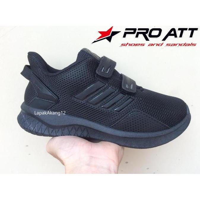 oge_stores - sepatu sekolah anak pro att hitam polos unisex
